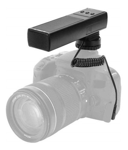Microfone Shotgun Xy Estéreo Mamen Mic-02 Câmeras Filmadoras