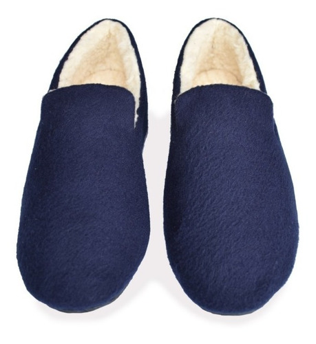 Imagen 3 de 5 de Pantuflas Paño Vinotinto/rojas Mujer. Cerradas Con Felpa.