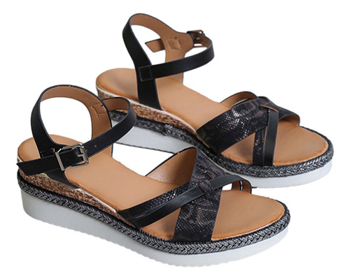 Zapatos Casuales Que Combinan, Sandalias Con Cuña Para Mujer