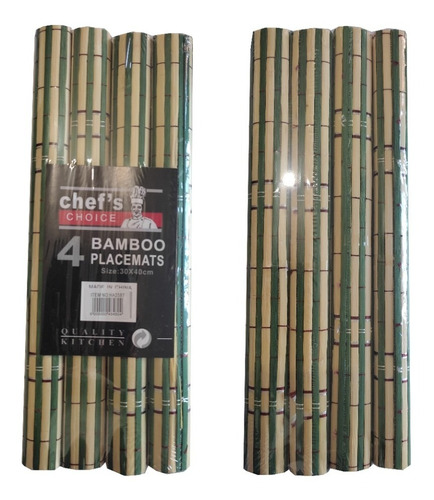Juego Set 4 Individuales Bambú 30 X 40 Cm LG