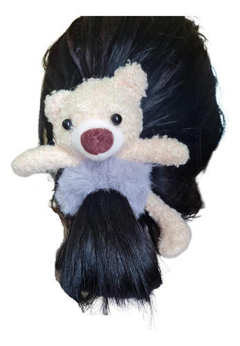 Xuxinha Elástico Pelúcia Bichinho Urso Cinza Infantil