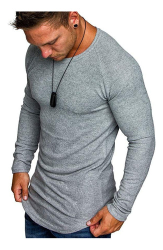 Remeras Lisas Hombre Gym Trainer Urbano Manga Larga Ranglan