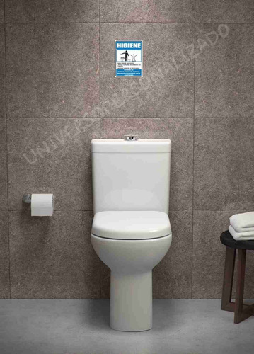 1 Adesivo Banheiro Higiene Masculino Sinalização 15cmx20cm