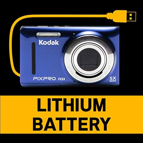 Kodak Fz53-bl Cámara De Apuntar Y Disparar Con 27 Lcd, Azul