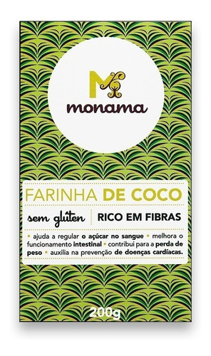 Farinha De Coco Sem Glúten 200g Monama