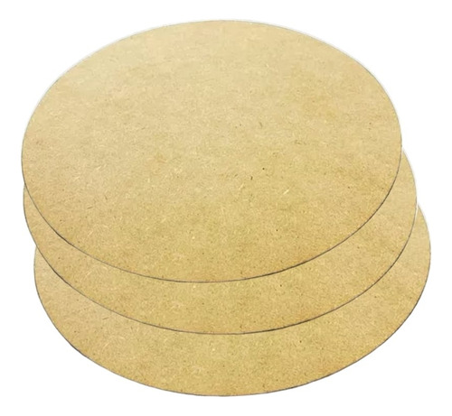 Círculos Diámetro 25 Cm 10 Piezas De Mdf Natural 3 Mm