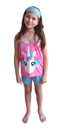 Imagem 5 de 6 de Kit Hora De Dormir Mãe E Filha Baby Doll Verão Unicórnio