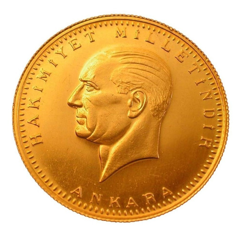 Moneda De Oro 50 Kurush Ata Ceyrek Turco Año 2017 Ceyrek Alt