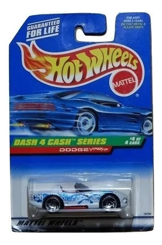 Hot Wheels Car Toy Dodge Viper Rt10 Blanco 1997 Dash 4 Cash