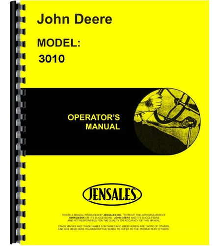 Manual Operador Para Tractor John Deere 3010