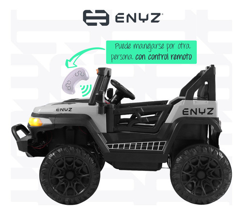 Camioneta Montable Eléctrico Con Control Remoto Para Niña Niño Con Asientos De Piel Carro Todo Terreno Bcx-7 Naranja Tigre Enyz Led Neon Y Muticolor Música Bluetooth Edades De 2 A 5 Años