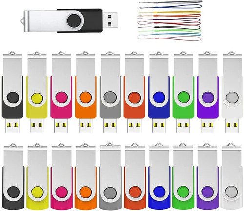 Paquete De 20 Pendrives Memoria De 4 Gb | Multicolor/usb ...