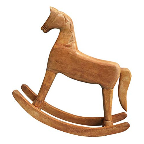 Decoración De Mesa De Caballo Mecedora De Madera De 18...