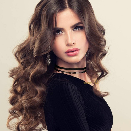 Collar Gargantilla Accesorios Mujer Negro Encaje Gotico 22pz