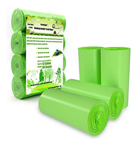 Bolsas De Basura Biodegradables (verde, 13 Galones)