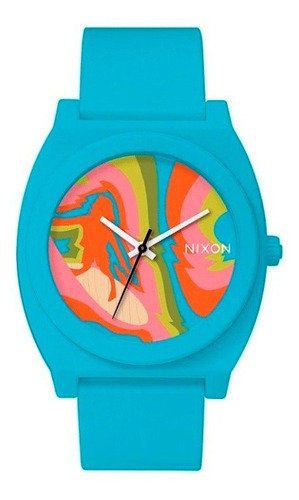 Reloj Nixon Time Teller Blue Unisex Andy D. Color De La Malla Turquesa