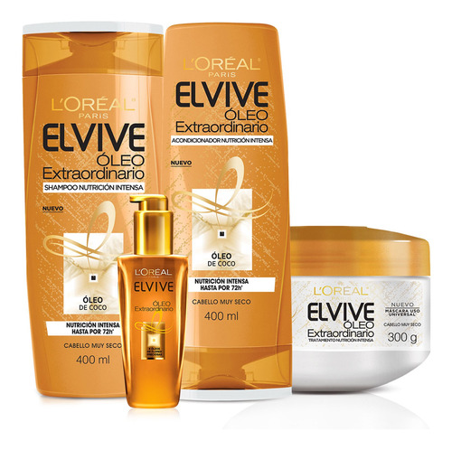 Combo Nutrición Intensa Elvive Oleo Coco De Loreal Paris