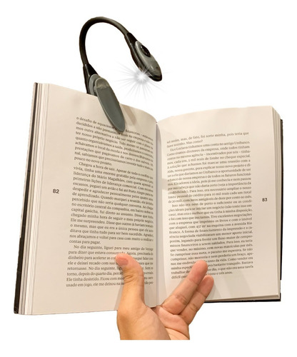 Luminária Lanterna Clip Grampo P/ Leitura Livro Notebook Etc