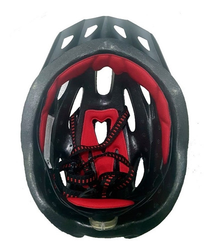 Capacete Com Sinalizador Led Ciclismo Bike Azul Com Preto