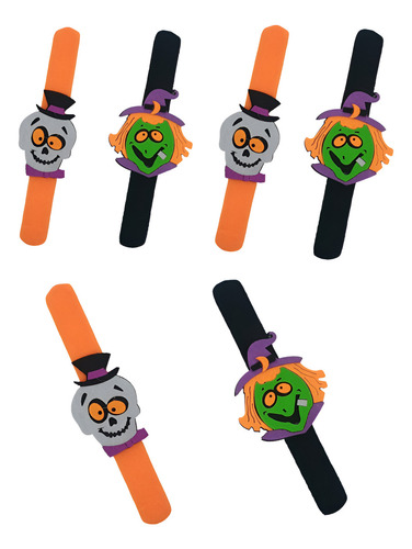Pulseras Brazaletes Colores Halloween Fantasma Fiesta 12pz