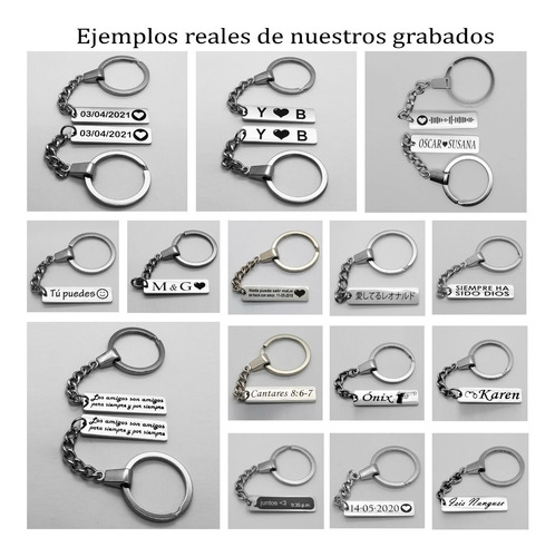Imagen 6 de 10 de Llavero Acero Spotify Texto Grabado Láser Personalizado 1034