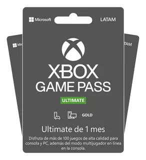 Tarjeta De Regalo Xbox - Game Pass Ultimate | 1 Mes | México