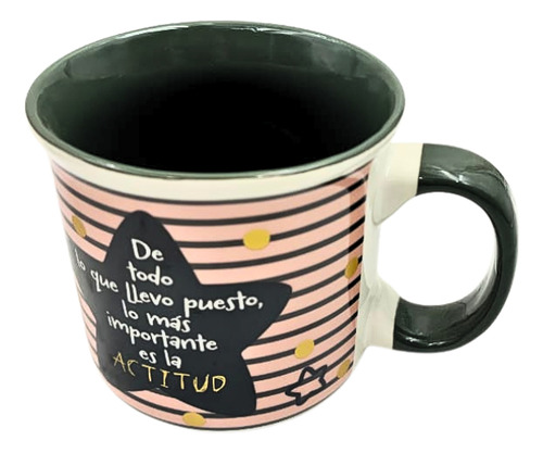 Taza Jumbo 470ml Porcelana Resistente C/ Frases Motivadoras