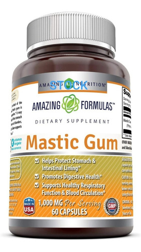 Mastic Gum 1000mg Capsulas Sistema Digestivo Helico Usa