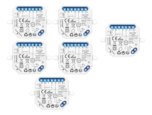 Kit 6 Interruptores Cortina Inteligente Alexa E Google Home