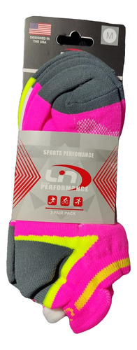 3 Pares Calcetas Gym Running Transpirantes Compresion Mujer