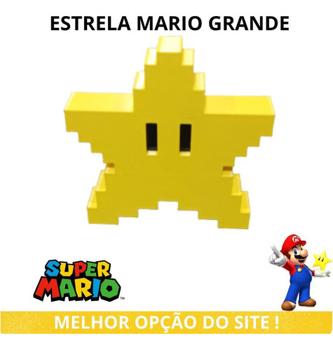 Estrela Da Árvore De Natal Do Mario Bross Estrela Grande