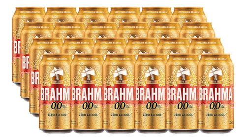 Cerveza Brahma Lata Sin Alcohol 354 Ml X24