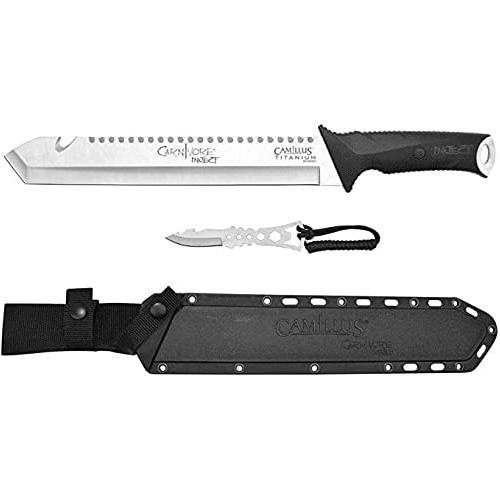 Carnivore Machete With Molded Sheath And Quad Grind Saw