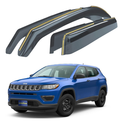 Deflectores De Ventana Irrompibles Canal Jeep Compass 2...