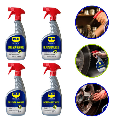 Desengraxante Spray Para Limpeza Pesada 946ml Wd-40 4unidade