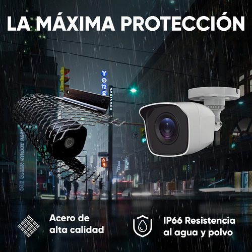 Kit Cámara Bala Turbo B120 Ir20m 2 Mp Hilook + Protección