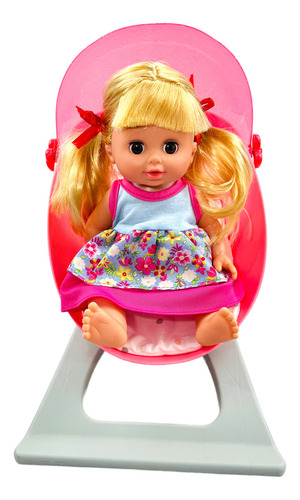 Bebé, Muñeca Con Mesedora, Juguete Para Niña Color Rosa