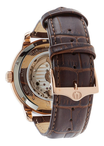 Imagen 3 de 8 de 97a109 Reloj Bulova Mechanicals Cafe/dorado/negro