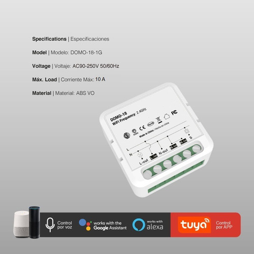 Sensor De Movimiento Inalámbrico + Smart Switch On/off Wifi