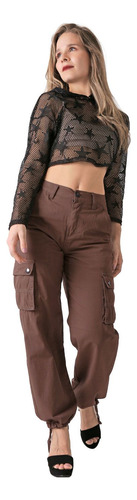 Pantalón Mujer Moda Jogger Café Roosevelt 50105012