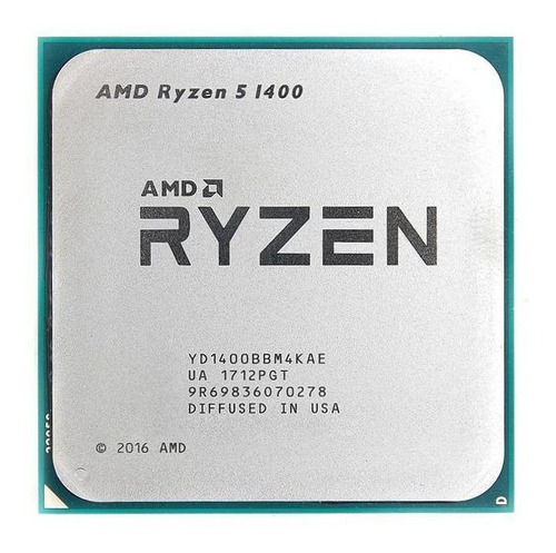 Processador AMD Ryzen 5 1400 YD1400BBM4KAE  de 4 núcleos e  3.4GHz de frequência com gráfica integrada