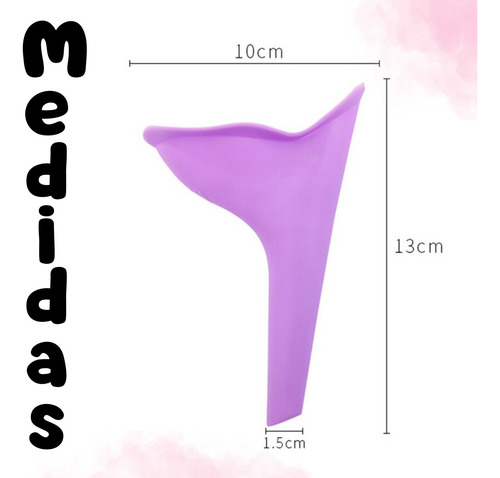 3pzs Orinal Urinal Femenino Portátil Silicona Reutilizable