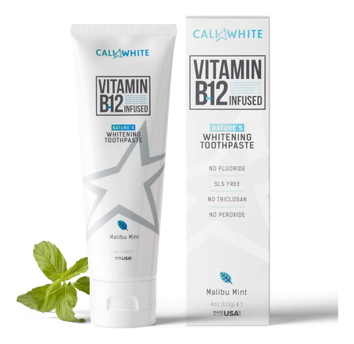 Crema Dental Sin Fluor Con Vitamina B12 De Menta