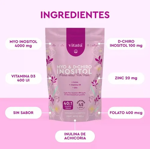 Nuevo VitatĂș | Myo Inositol & D-chiro Inositol Mezcla Ideal