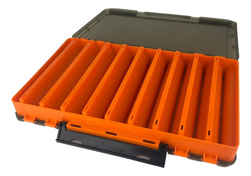 Caja Pesca Para Señuelos 16 Compartimientos Extra Grande Color Amarillo
