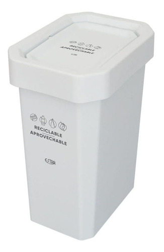 Canecas Estrabins 53l Vaivén Blanco Reciclable Aprovechable