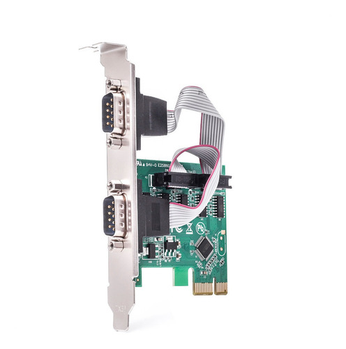 Imagem 2 de 3 de Placa Serial Rs232 Pci-e Express X1 Com 2 Portas Serial Db9