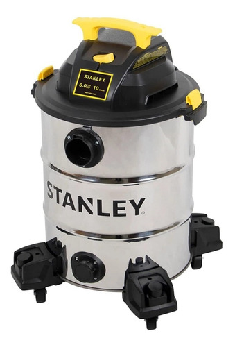 Aspiradora Stanley Industrial Acero Inox 38l Hogar Auto 1950 Color Plateado/Negro/Amarillo