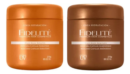 Kit X2u Repara E Hidrata Fidelite Almendras + Keratina X270g
