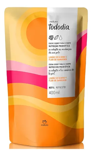 Refil Hidratante Natura Tododia Desodorante Corporal 400ml Fragrância Limão Siciliano
